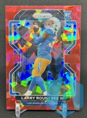 2021 Panini Prizm #401 Larry Rountree III Red Cracked Ice Prizm Rookie Chargers